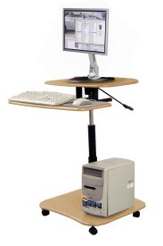 Luxor Pneumatic Adjustable Multi Media Cart 